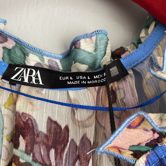 Zara maxi multicolor paisley dress, size L, new - Picture 7 of 12